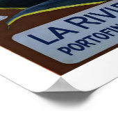 Affiche vintage de voyage à la Riviera Italienne (Coin)