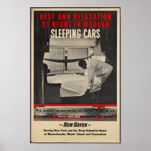 Affiche vintage de voyage de chemin de fer