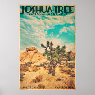 Affiche Vintage de voyage de Joshua Tree