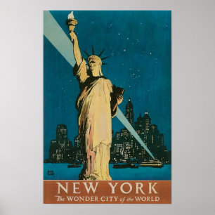 Affiche vintage de voyage de New York