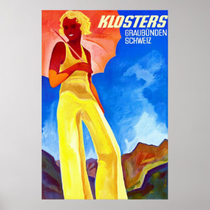 Affiche vintage de voyage de Suisse de ~ de