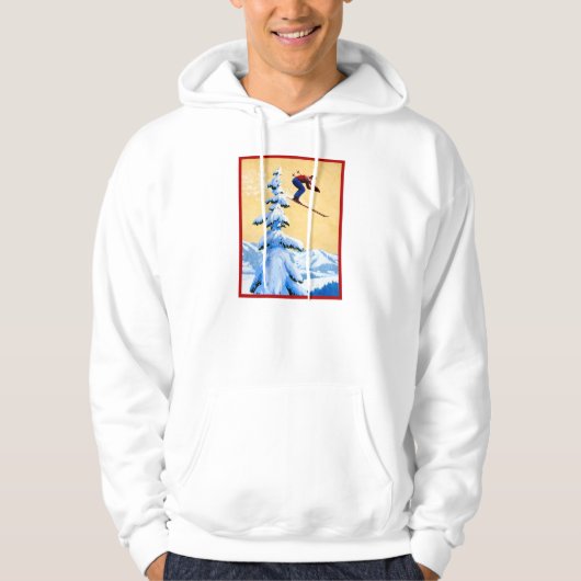Affiche vintage de voyage, pullover de ski (Devant)