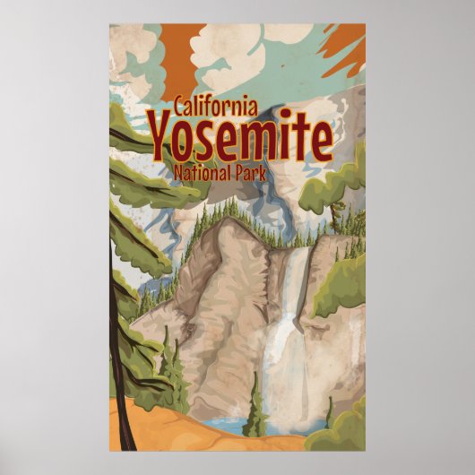 Affiche vintage de Yosemite (Devant)