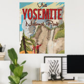 Affiche vintage de Yosemite (Bureau à domicile)