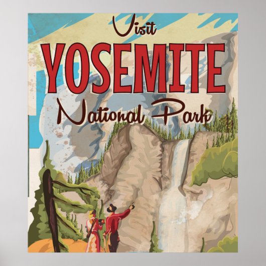 Affiche vintage de Yosemite (Devant)