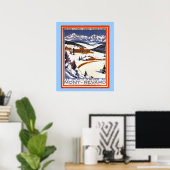 affiche vintage des sports d'hiver (Bureau à domicile)