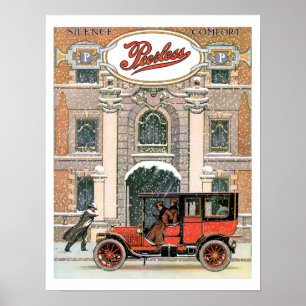 Affiche vintage d'impression d'art d'automobile
