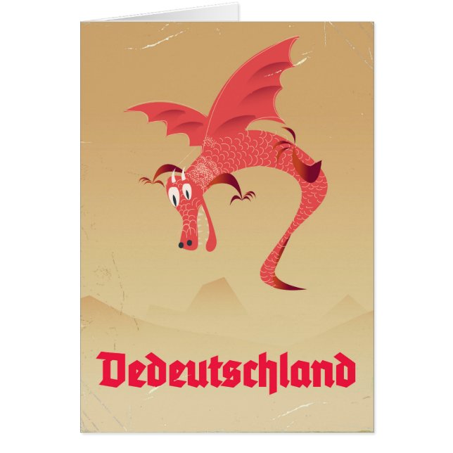 Affiche vintage dragon volant Deutschland (Devant)