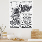 Affiche vintage du film 'The World Aflame' de 1919 (Cuisine)
