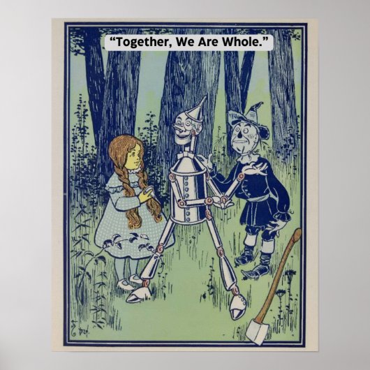 Affiche vintage du Magicien d'Oz -Ensemble nous so (Devant)