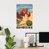 Affiche vintage du parc national de Bryce Canyon (Bureau à domicile)