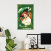 Affiche vintage du port du vert (Bureau à domicile)