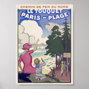 Affiche vintage du Touquet-Paris-Plage années 1920