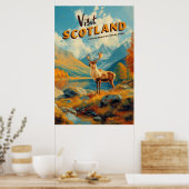 Affiche vintage Écosse Cairngorms Renne (Cuisine)