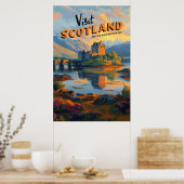 Affiche Vintage Ecosse Château d'Eilean Donan (Cuisine)