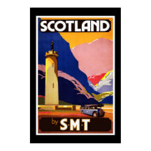 Affiche Vintage Écosse par S.M.T Travel