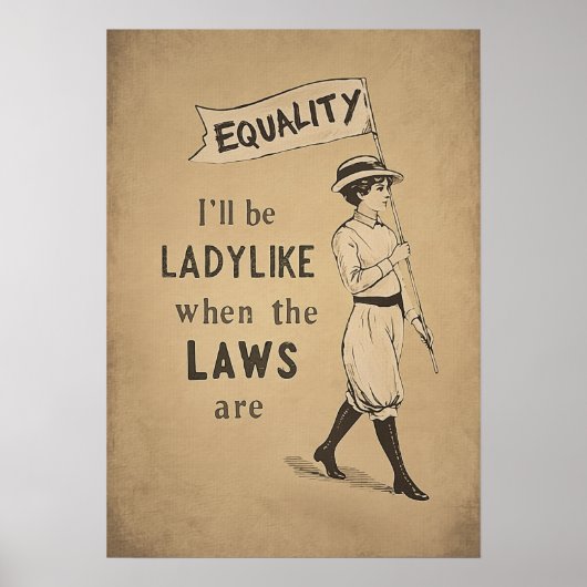 Affiche Vintage Égalité | Féminisme Suffragette (Devant)