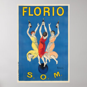 Affiche vintage Florio S.O.M. Nourriture&Boisson p