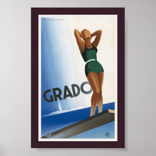 Affiche vintage Grado Italie 1933