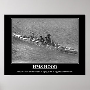 Affiche vintage HMS Hood 1924