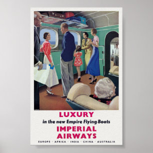 Affiche Vintage Imperial Airways 1936