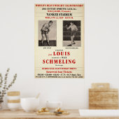 Affiche vintage Joe Lewis vs Max Schmeling (Cuisine)
