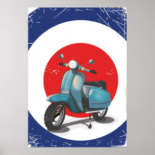 Affiche vintage moto Mod