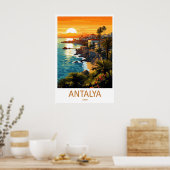 Affiche vintage nationale du parc de ski d'Antalya (Cuisine)