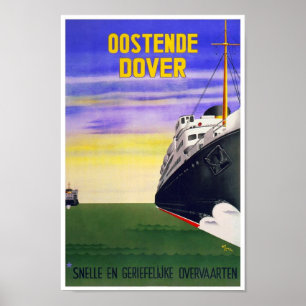 Affiche vintage Oostende Dover