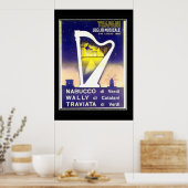 Affiche vintage opéra italien (Cuisine)