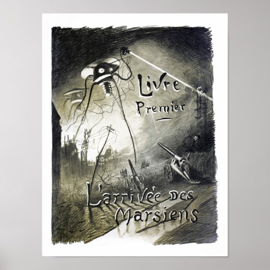 affiche vintage originale d'invasion alien 28"×20" (Devant)