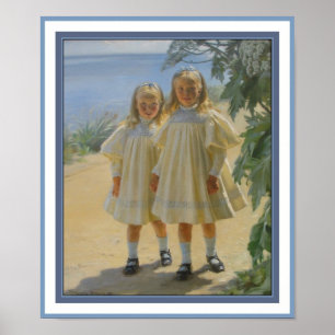 Affiche Vintage P S Krøyer 1897 Døtrene Benzon