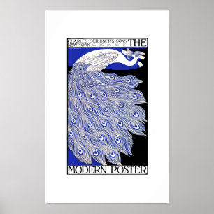 Affiche vintage paon The Modern Poster