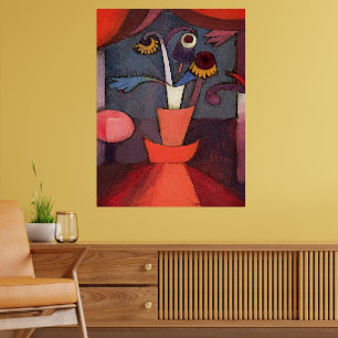 Affiche vintage Paul Klee - Fleur abstraite