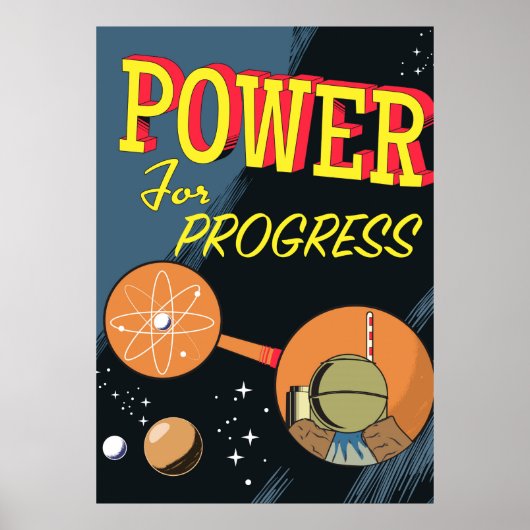 Affiche vintage Power For Progress Atomique (Devant)