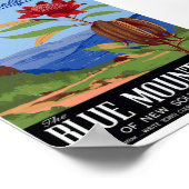 Affiche vintage restaurée des Blue Mountains d'Aus (Coin)