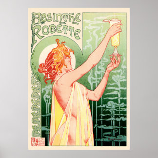 Affiche Vintage Rétro Absinthe Robette