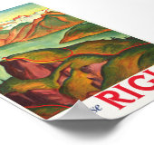 Affiche vintage Rigi Suisse 1933 (Coin)
