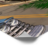 Affiche vintage Route 66. (Coin)