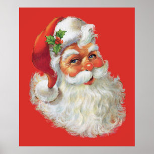 affiche vintage santa claus