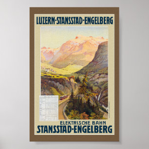 Affiche vintage Stansstad-Engelberg 1910
