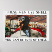 Affiche vintage sur l'essence, 1939. (Devant)