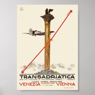 Affiche vintage Transadriatica Italie 1925