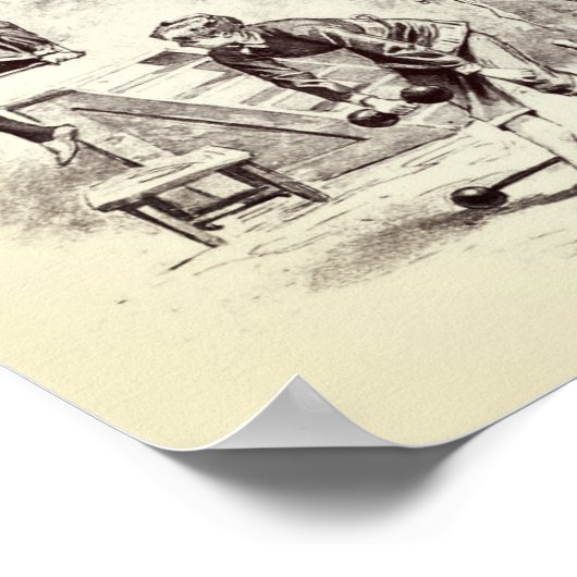 Affiche vintage victorienne (Coin)