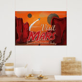 Affiche Vintage Visite de Mars (Cuisine)