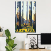 Affiche Vintage voyage Australie (Bureau à domicile)