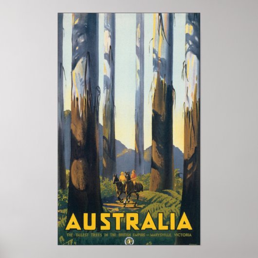 Affiche Vintage voyage Australie (Devant)