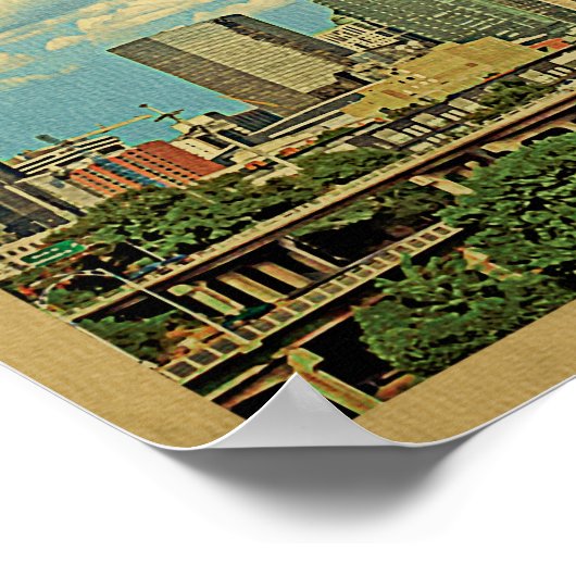 Affiche Vintage voyage Charlotte (Coin)