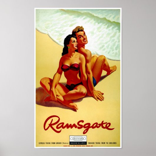 Affiche Vintage voyage d'Angleterre restaurée (Devant)