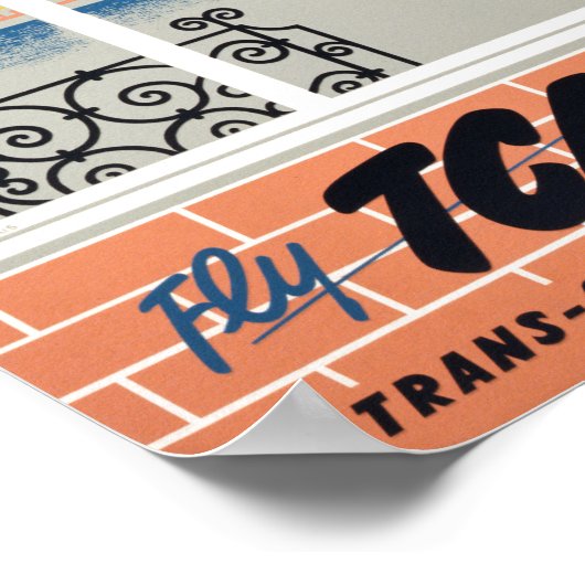 Affiche Vintage voyage d'Angleterre restaurée (Coin)